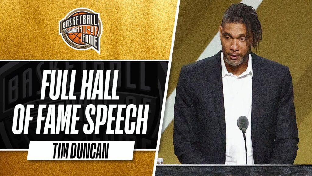 tim duncan hall of fame enshrinement speech