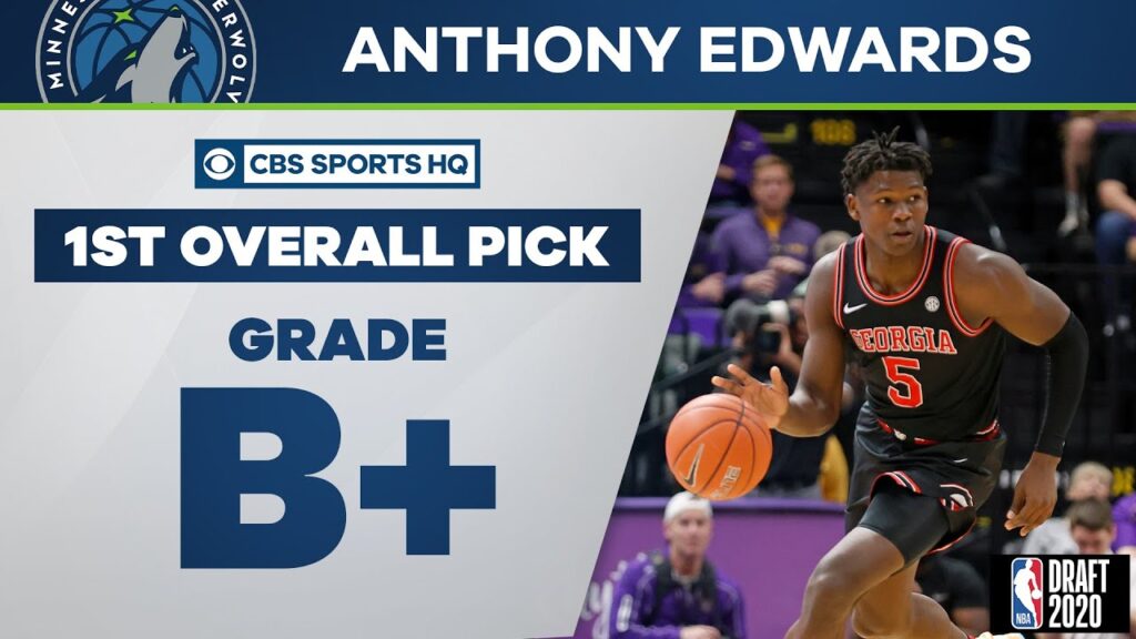 timberwolves select anthony edwards with the 1st overall pick 2020 nba draft cbs sports hq