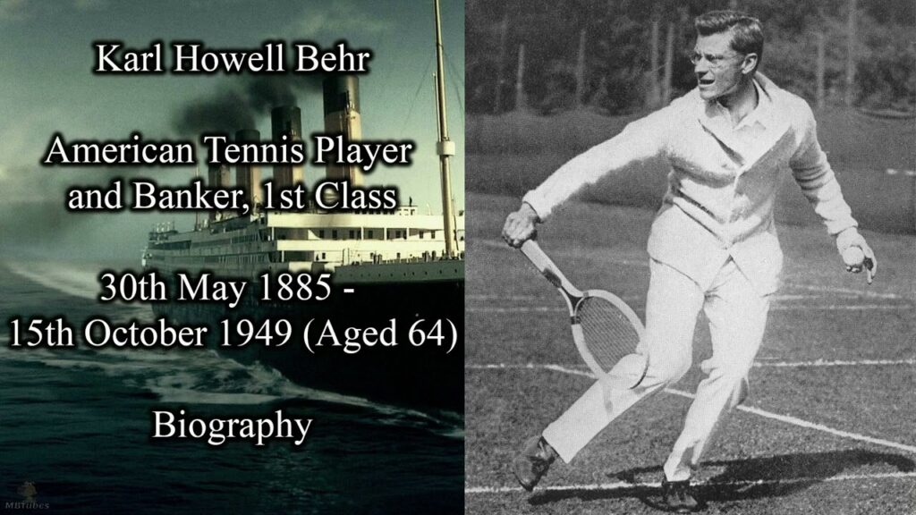 titanic passengers karl howell behr biography american pro tennis player