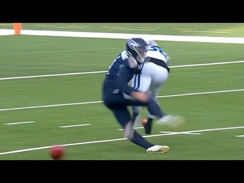 titans punter ryan stonehouse suffers serious injury after huge hit by colts player carted off