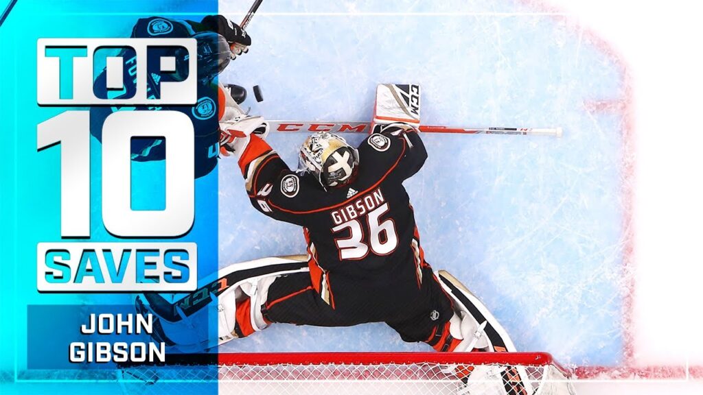 top 10 john gibson saves from 2019 20 nhl