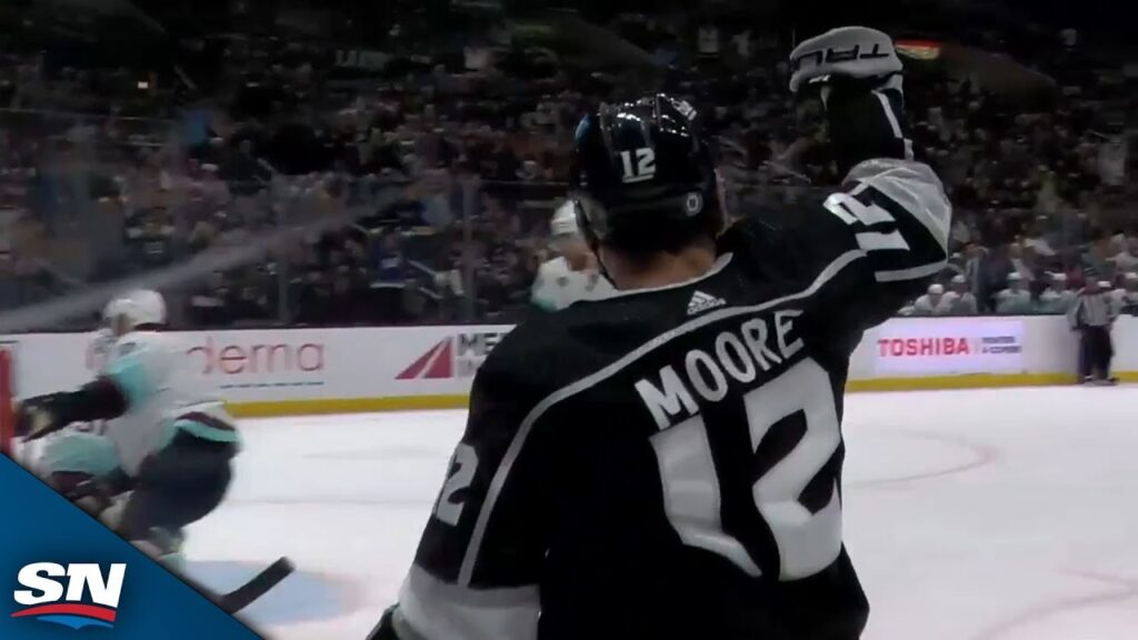 trevor moore converts on the effort play to secure his second career hat trick