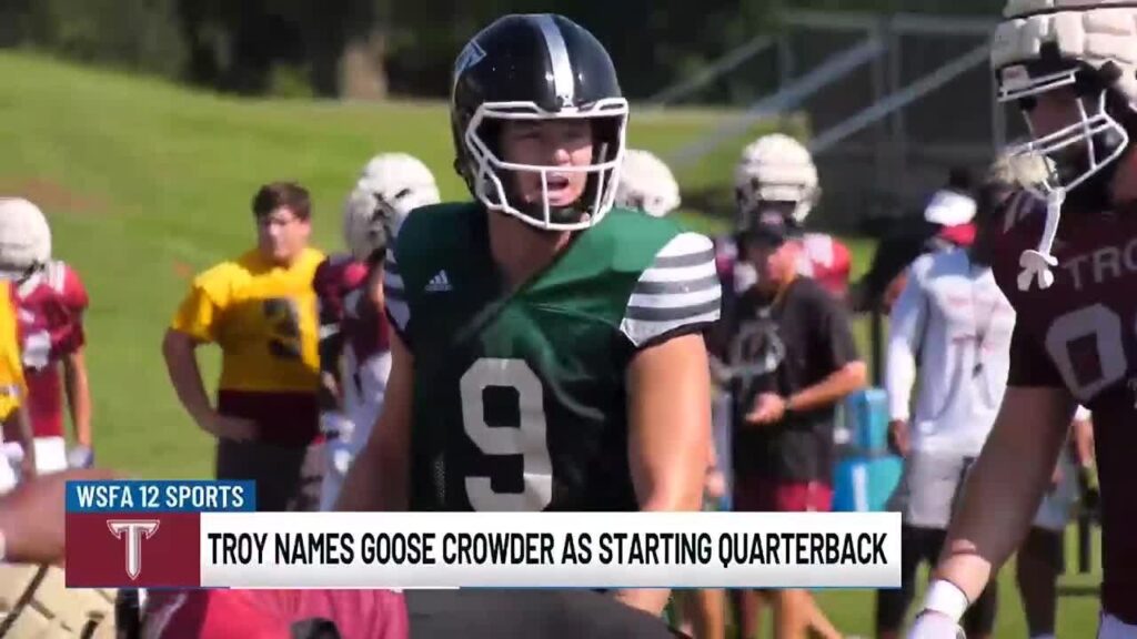 troy names goose crowder as starting quarterback