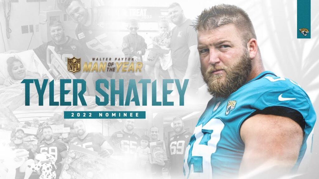 tyler shatley announced as the jaguars nominee for walter payton nfl man of the year