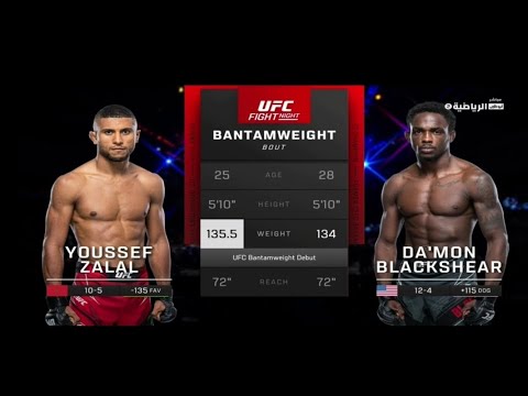 ufc fight night youssef zalal vs damon blackshear