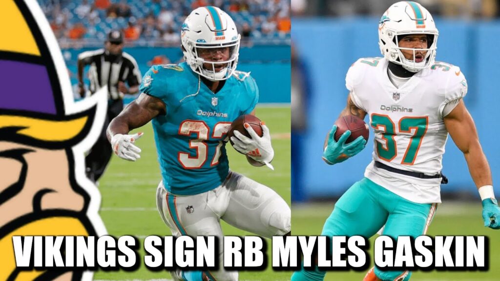 vikings sign former dolphins rb myles gaskin