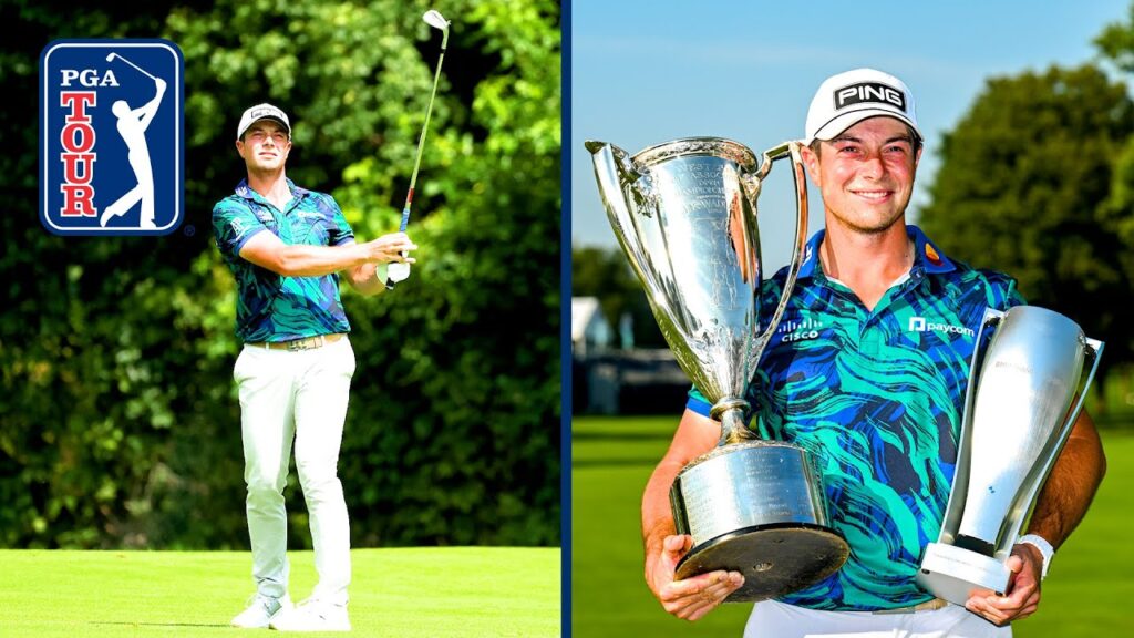 viktor hovlands come from behind win 2023 bmw championship full final round