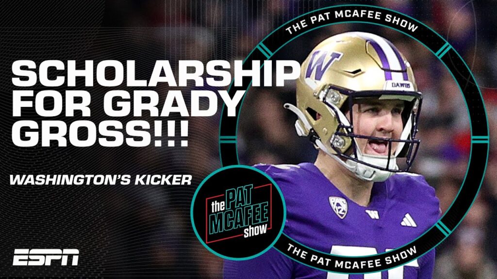 washington walk on kicker grady gross gets a scholarship after game winner f09f918f the pat mcafee show