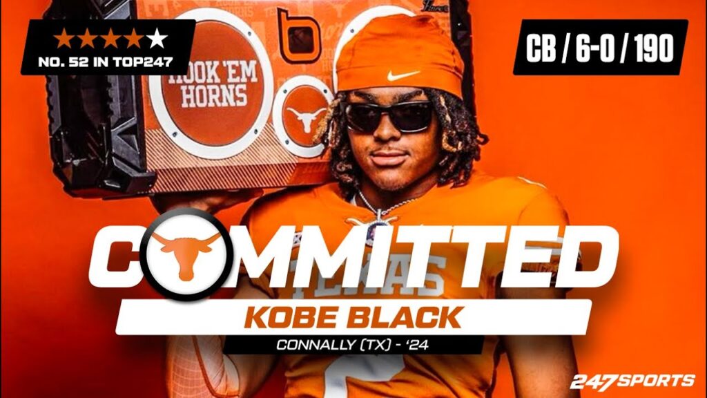 watch 4 star cb kobe black commits to texas longhorns live on 247sports