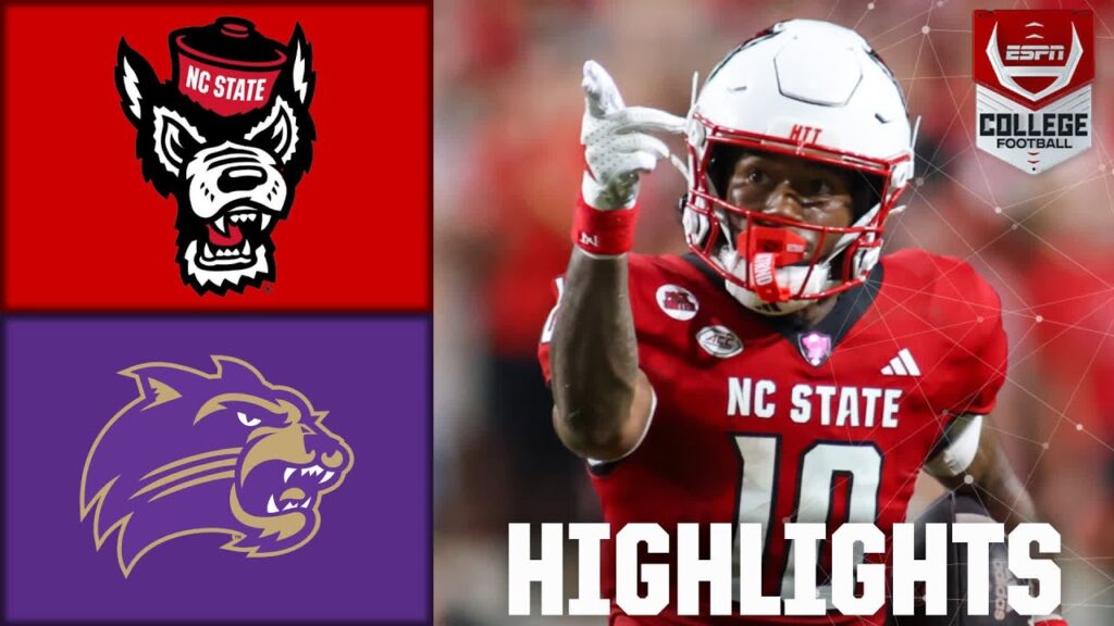 western carolina catamounts vs nc state wolfpack full game highlights espn college football