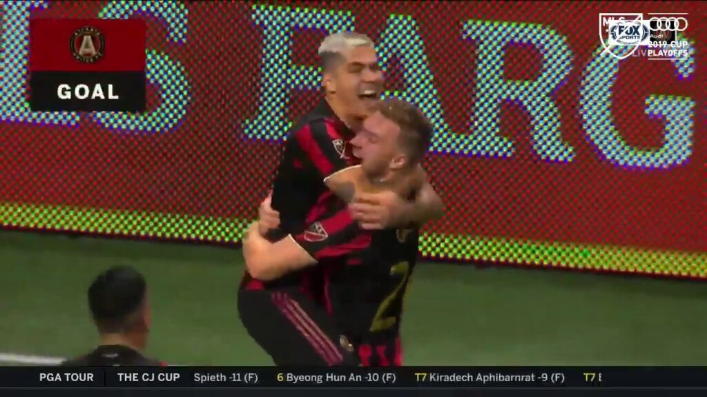 what a hit atlanta uniteds franco escobar wins playoff game with this venomous strike