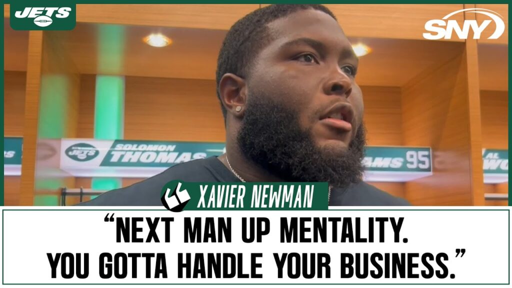 xavier newman on staying ready for opportunity to step in for jets in week 8 win over giants sny