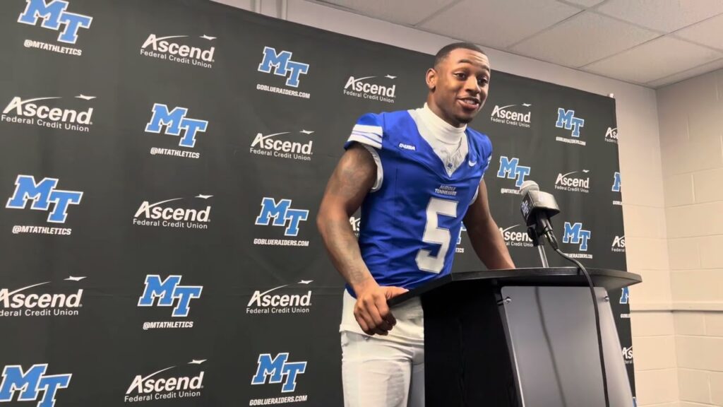 09 01 24 mtsu blue raiders wr myles butler postgame interview