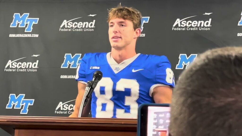 10 10 23 middle tennessee blue raiders wide receiver holden willis postgame interview