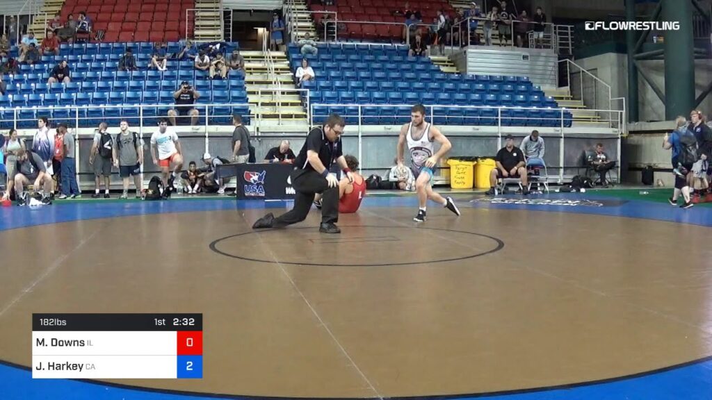 182 lbs cons 32 1 micah downs illinois vs josh harkey california