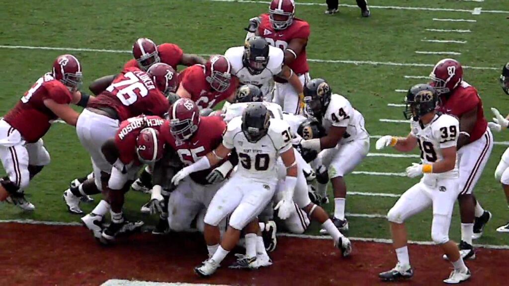 1st touchdown of the 2011 season alabama v kent state 9 3 11 marquis mayes 4 1