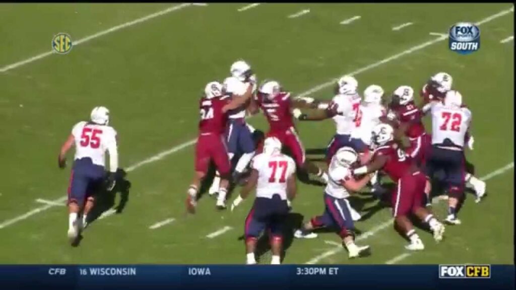 2014 usc vs south alabama mason harris sack phillip dukes fumble recovery