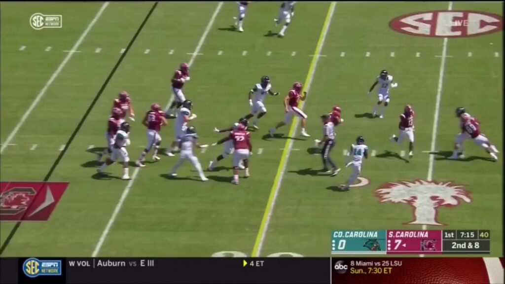 2018 usc vs coastal carolina aj turner 17 yd run