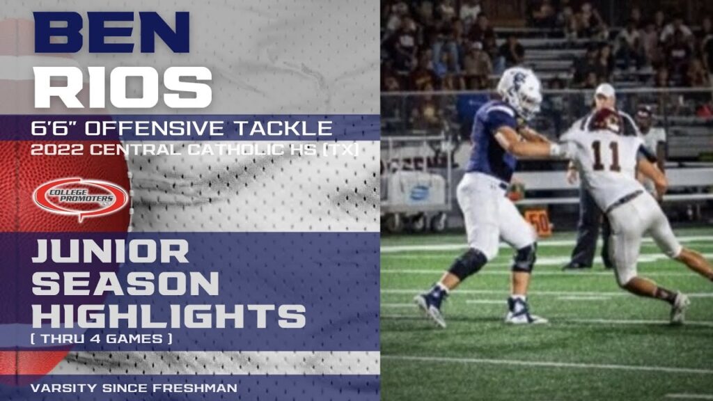 2022 ben rios 66 off tackle junior highlights thru 4 games