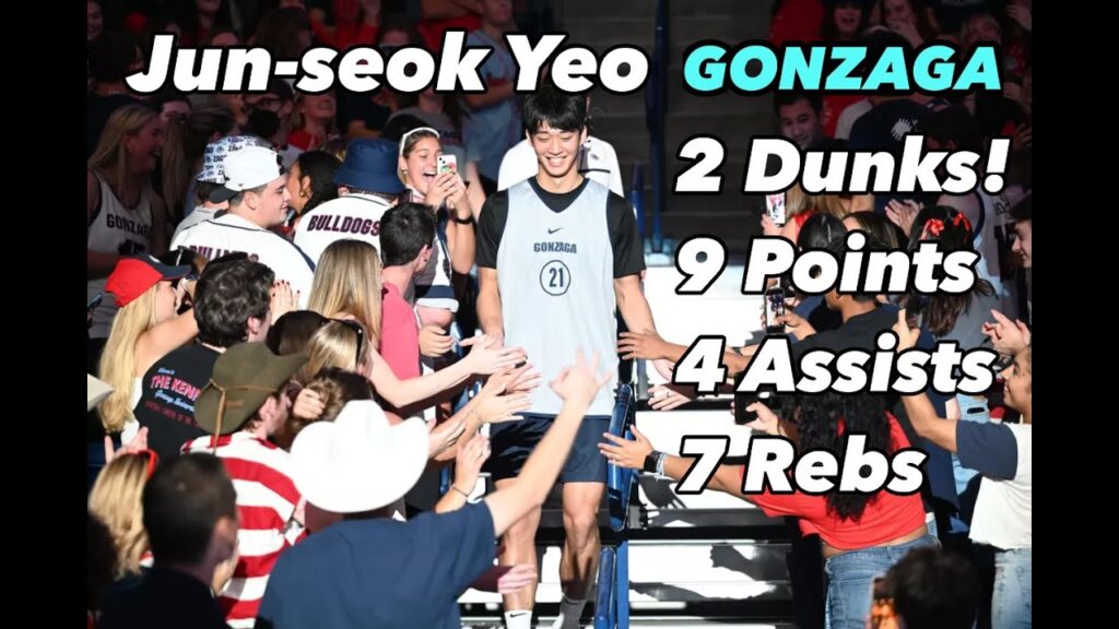 2023 11 12 jun seok yeos first baskets for gonzaga