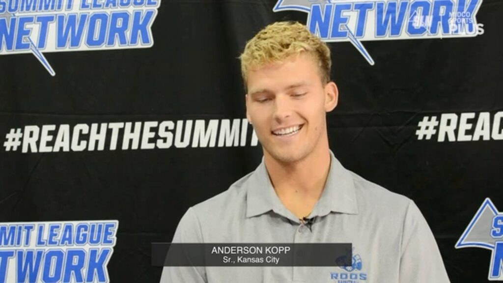 2023 basketball media day kansas citys anderson kopp