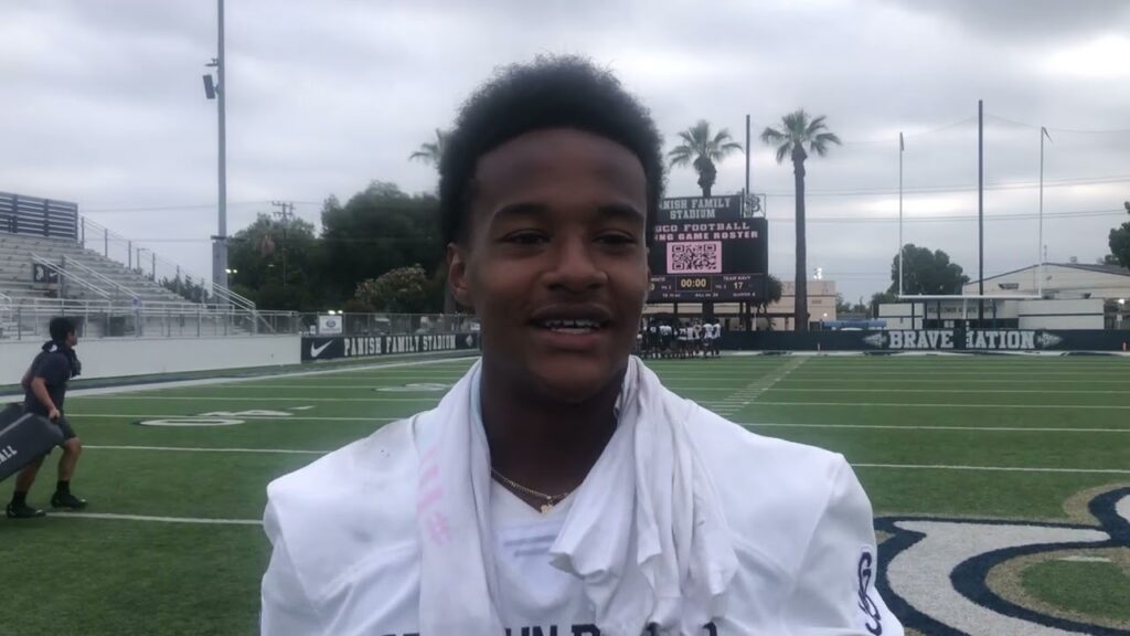 2023 st john bosco wr and louisville commit jahlil mcclain discusses 2022 braves spring game