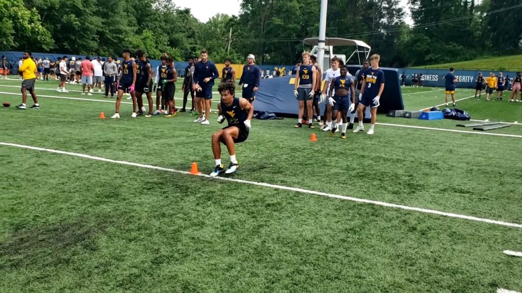 2023 wr ryne shackelford at wvu football camp