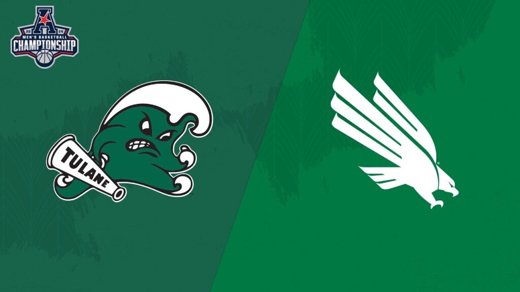 2024 american mens basketball championship no 10 tulane vs no 7 north texas 3 14 24