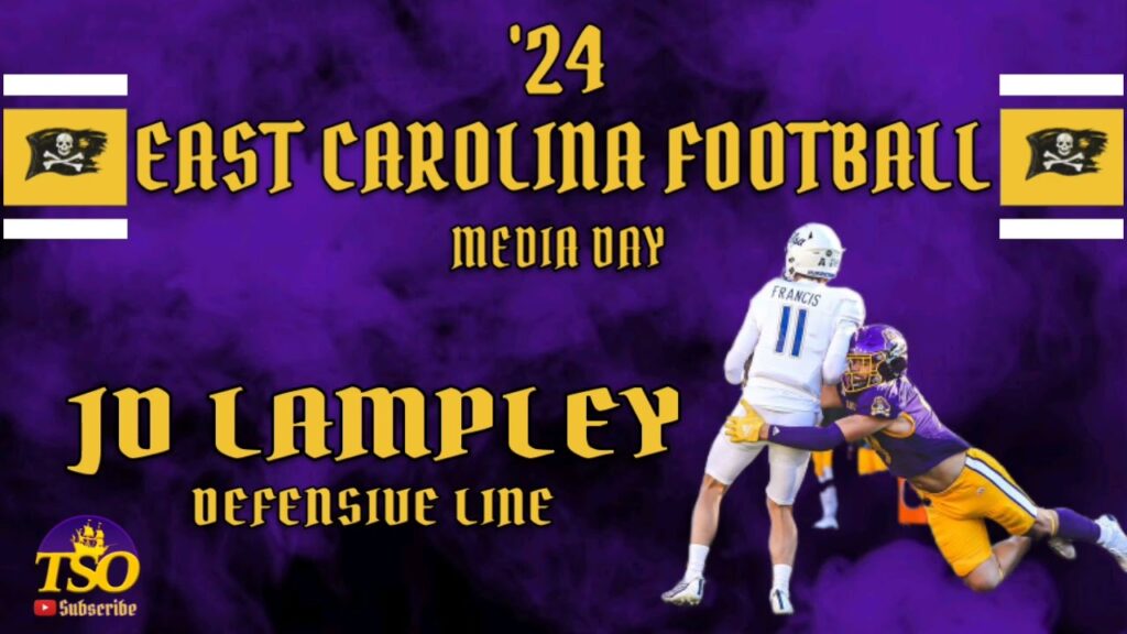 2024 east carolina football media day jd lampley defensive lineman ecupirates eastcarolina ecu