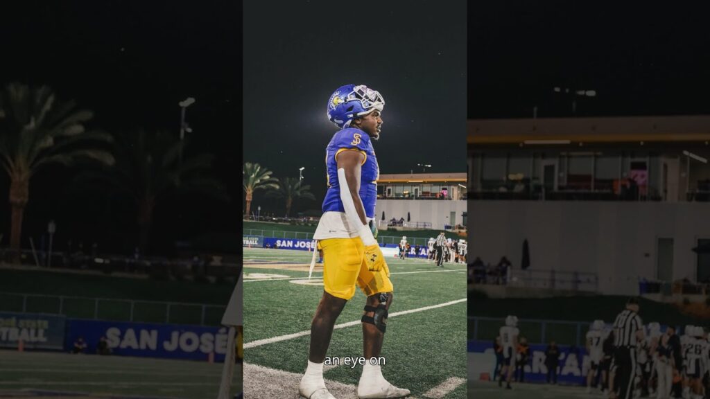 2024 jordan cobbs the hard hitting linebacker of sjsu dominating on defense shorts sjsu cfb