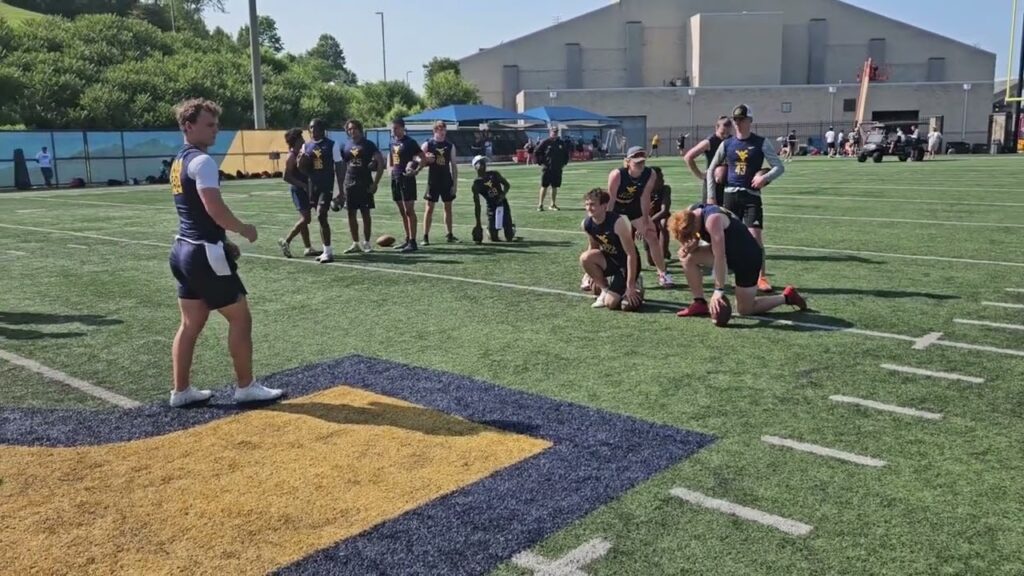 2024 qb john white throws at wvu football camp