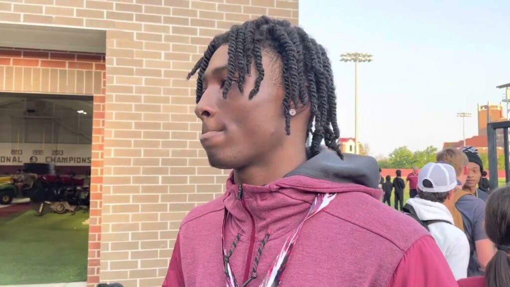 2024 safety prospect ashton hampton talks about his unofficial visit to fsu on 3 23 23 osceola