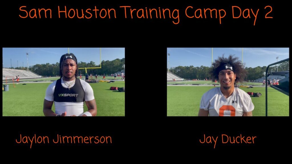 2024 sam houston football training camp day 2 interviews jaylon jimmerson jay ducker