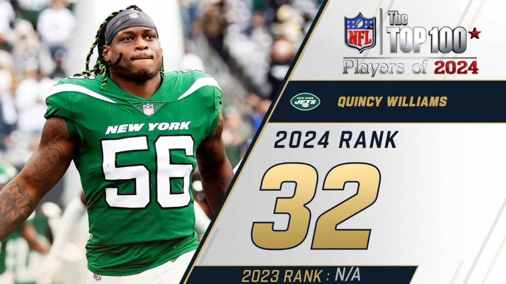 32 quincy williams olb jets top 100 players of 2024