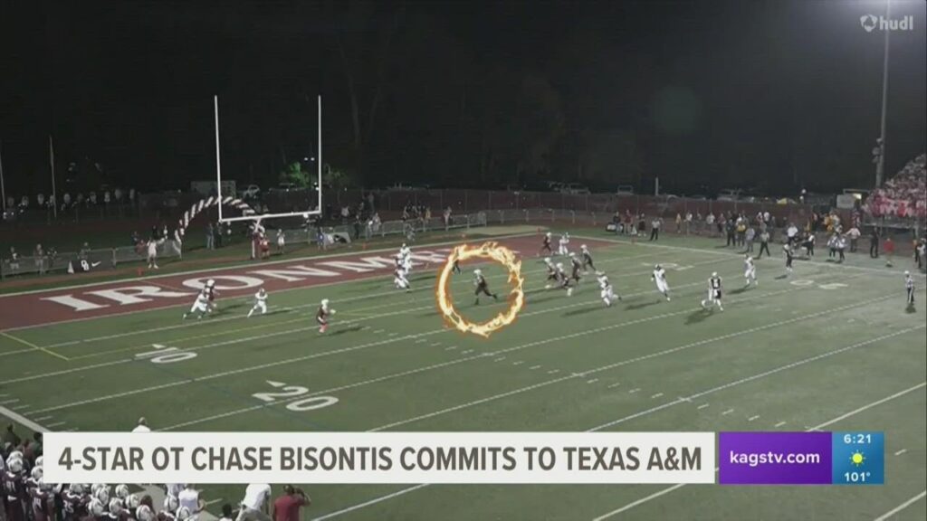 4 star offensive lineman chase bisontis commits to texas am