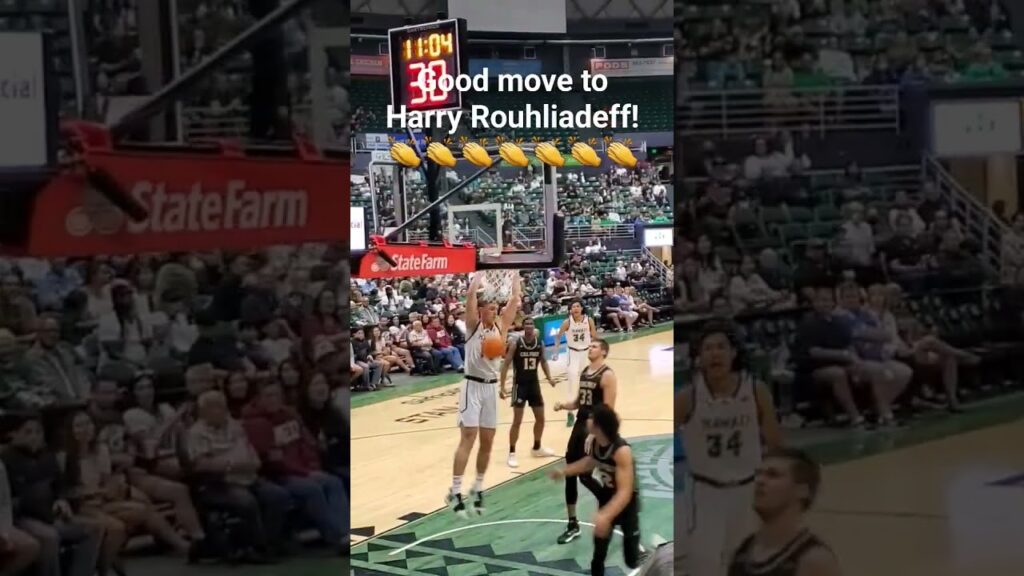 a harry rouhliadeff slam dunk f09f98a4f09f98a4f09f98a4 collegebasketball gobows hawaiibasketball basketball