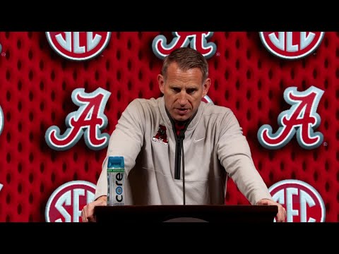 alabama mens head basketball coach nate oats speaks at 2025 sec basketball tipoff