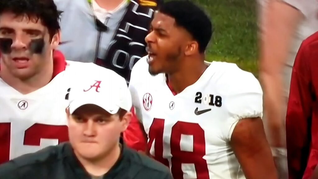 alabama player on a rampage hits coach punches player