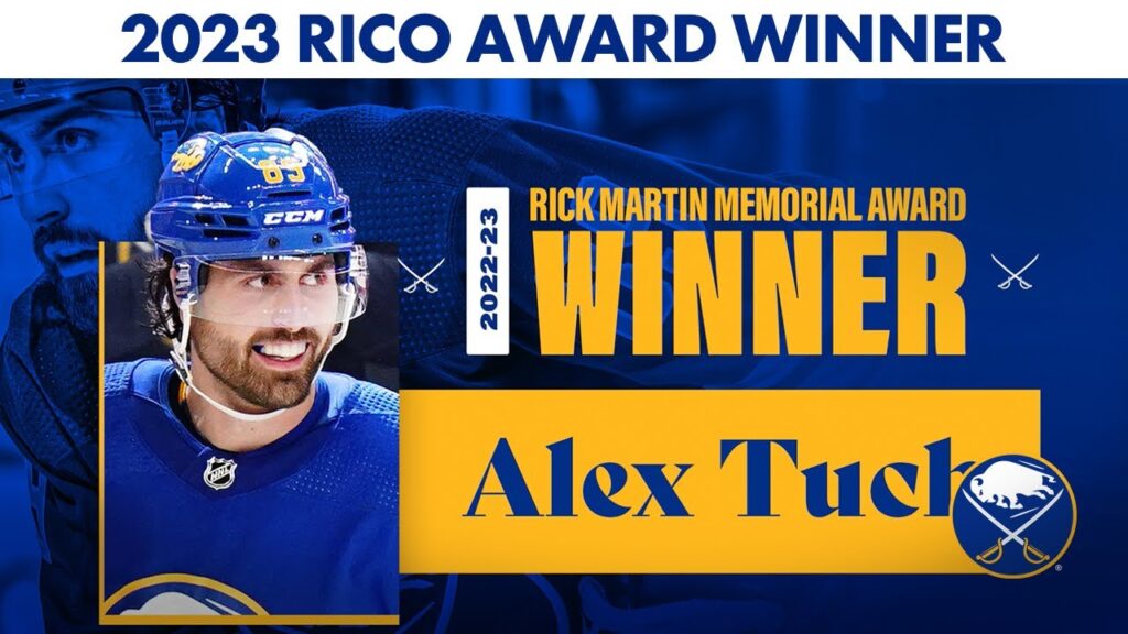 alex tuch named 2023 rick martin memorial award winner buffalo sabres