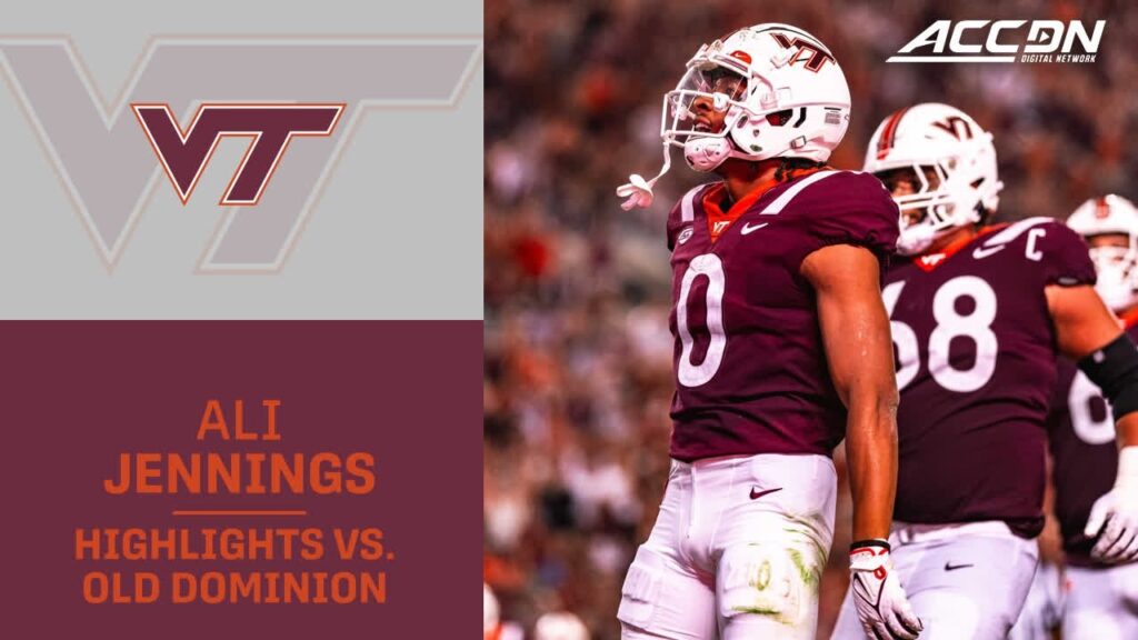 ali jennings catches 2 tds in virginia tech debut