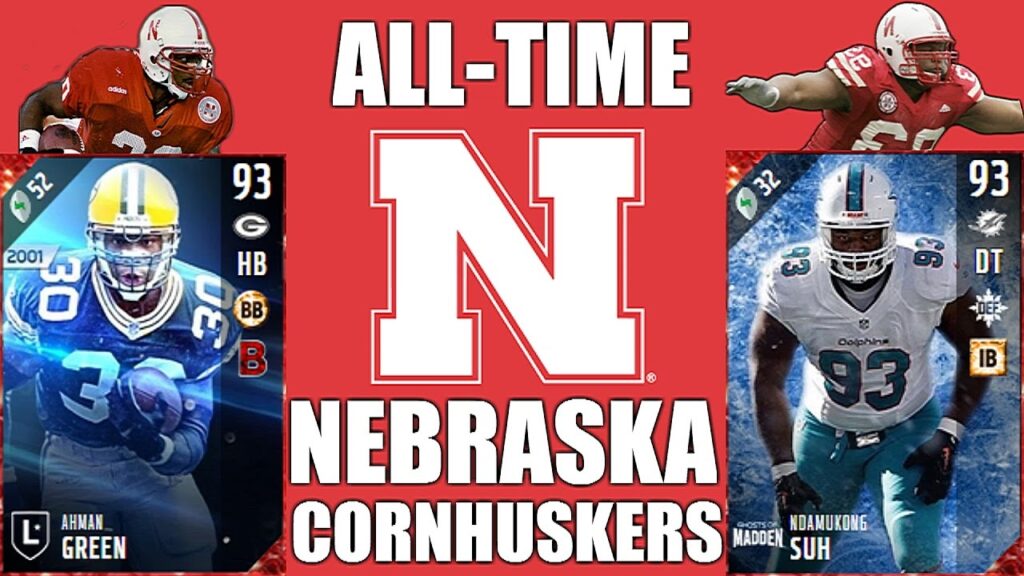 all time nebraska cornhuskers team ahman green and ndamukong suh madden 17 ultimate team 1