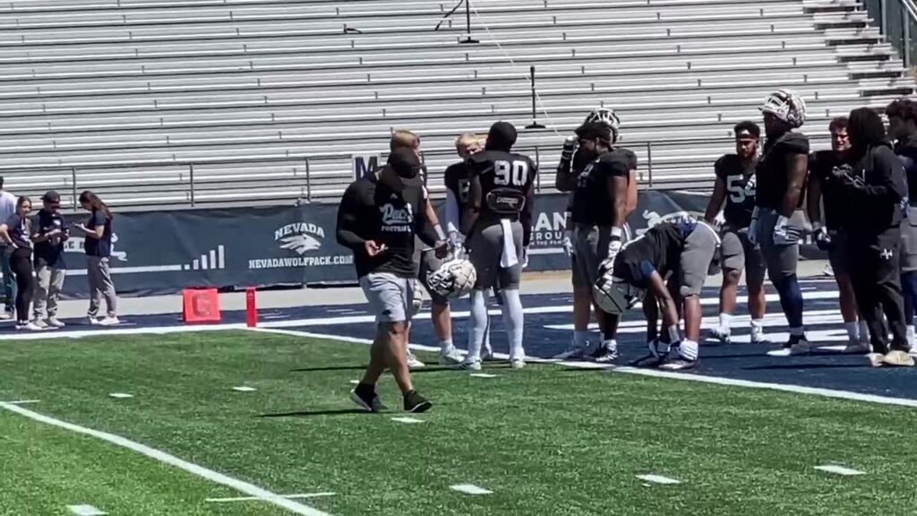 andoni fesenmaier in university of nevada spring football game april 22 2023 mackay stadium