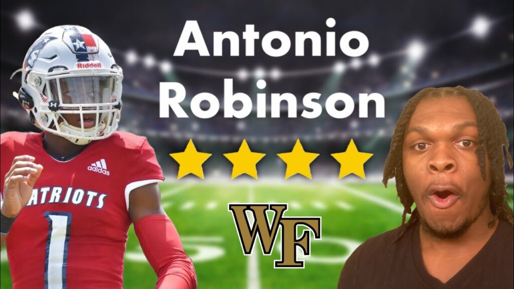 antonio robinson highlights reaction wake forest football commit