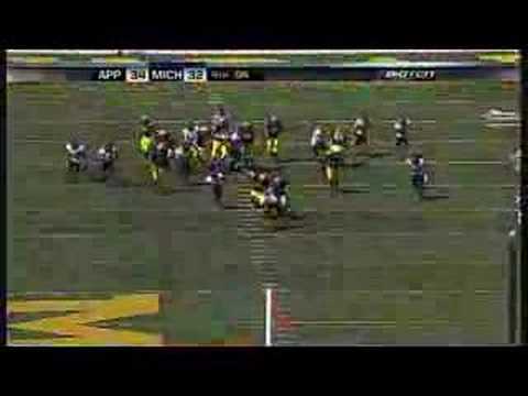 appalachian state blocked field goal vs michigan 2