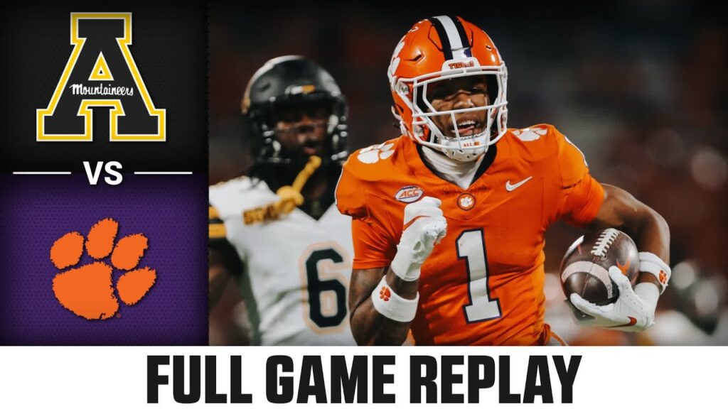 appalachian state vs clemson full game replay 2024 acc football 1