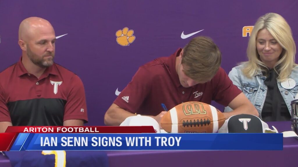 aritons ian senn signs with troy football