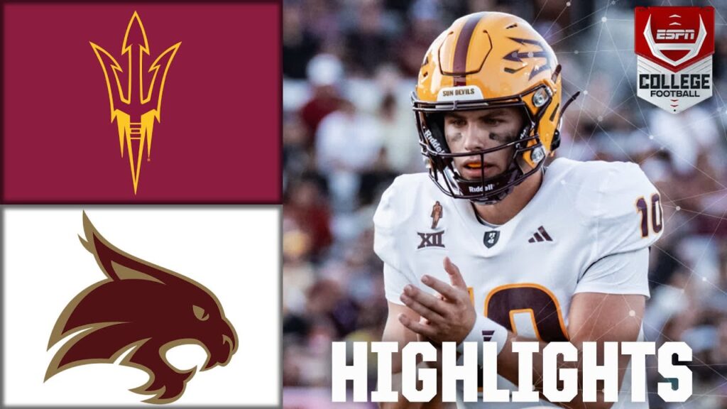 arizona state sun devils vs texas state bobcats full game highlights espn college football