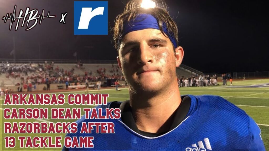 arkansas 2023 four star lb commit carson dean racks up 13 tackles vs marcus high school