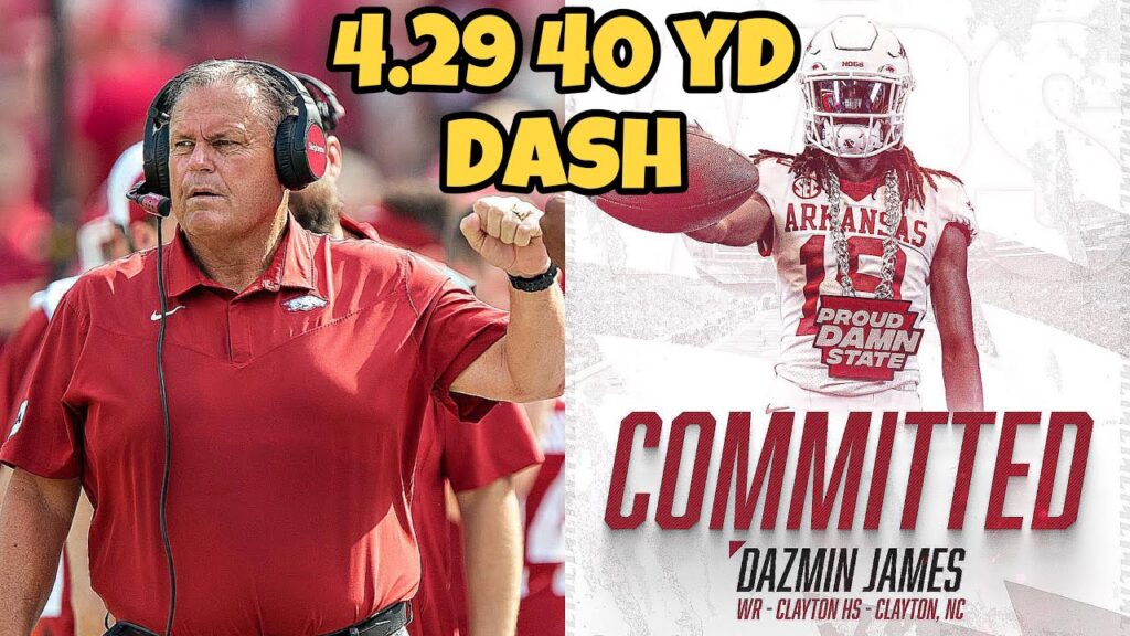 arkansas just got one of the fastest players in cfb dazmin james