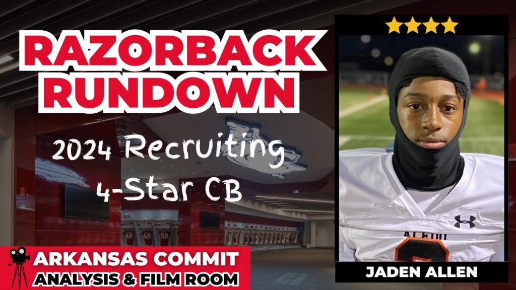 arkansas razorback cb commit jaden allen film session